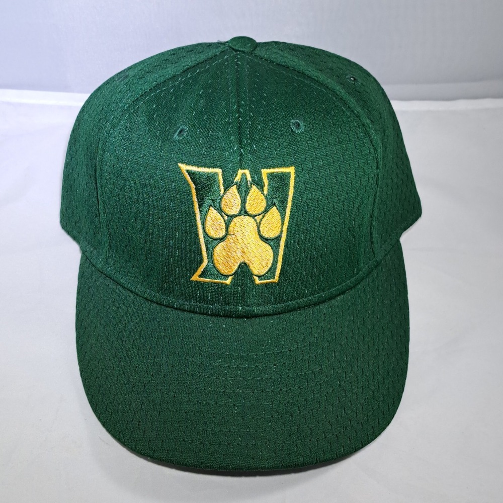 WRIGHT STATE RAIDERS Pro Line On The Field Men 7 3/8 Hat Green‎ Vintage USA Made